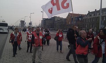 SP onderweg naar de Dam